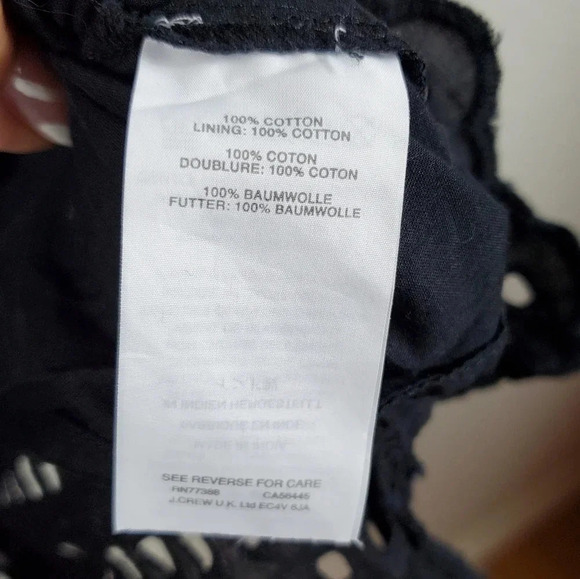 J.Crew Black Crochet Dress Size 2 Party Summer Beach Vacation - Picture 5 of 7